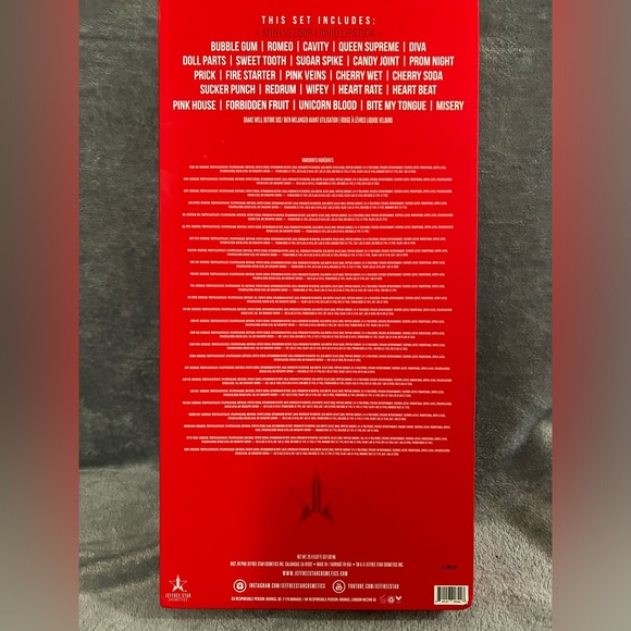 Brand New Jeffree Star Vault  “The Blood Sugar “ Liquid Lipstick set - Picture 4 of 5